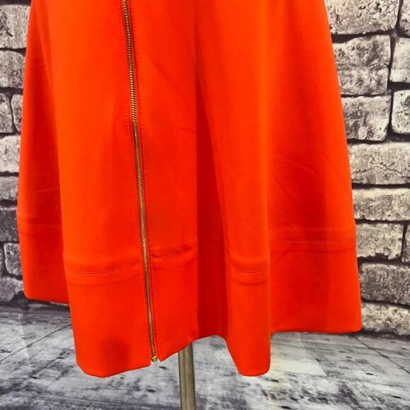 Vince Camuto Orange Sleeveless Full Zip Dress Size 8 - Picture 4 of 12